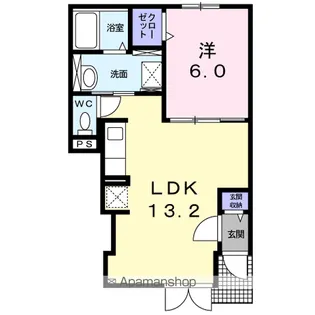 クレア ド ルーン【1階】の間取り